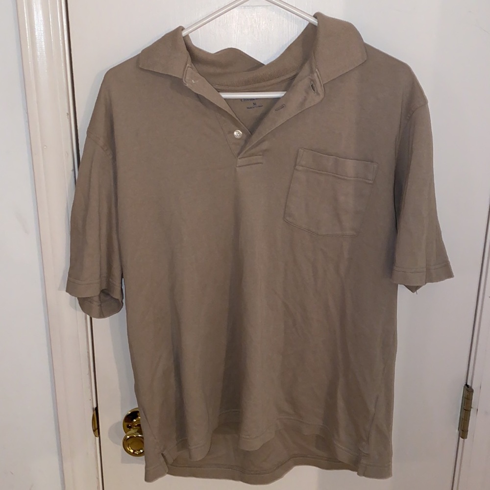 Tan polo shirt Croft and barrow